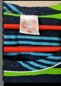 Stripped Sleeveless Tshirt For 8to 9yr Old Boys