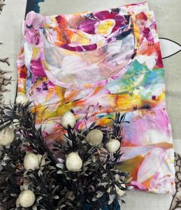 multi color floral top