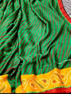 Chanderi And Lehriya Printe