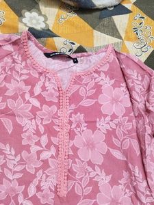 Pink Floral Kurta