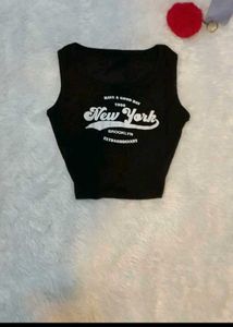 Black New York Graphic Tank Top
