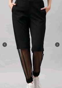 Stylish Black Mesh Joggers