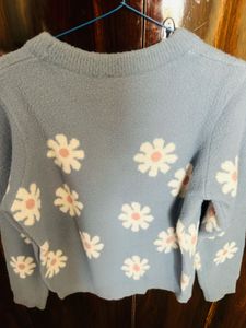 Floral Fuzzy Sweater