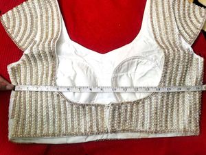 Designer Beaded White Blouse