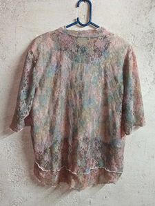 Women&#39;s Fashion Floral Lace Top Layered Multicolor