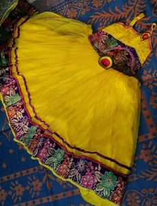 Yellow Sleeveless Gown