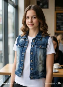 Girl's Denim Vest jacket