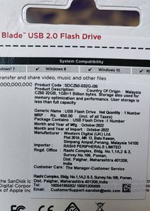 SanDisk 32 Gb Pendrive(Sealed)