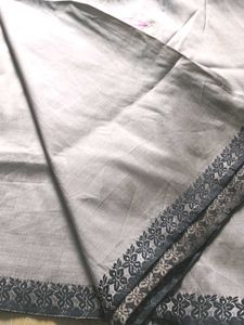 Elegant kakki Embroidered Saree