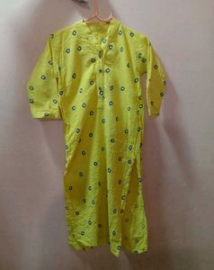 Yellow Bandhani Kurti