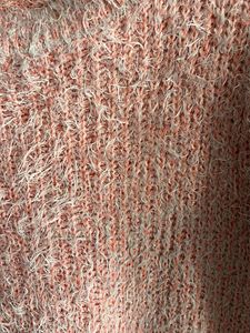 Pink CONSA Pullover With Shredded Wool