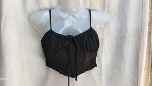 11171. Black Corset Style Cami Top