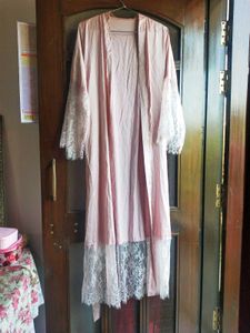 Satin Robe/Coverup by URBANIC with Lace