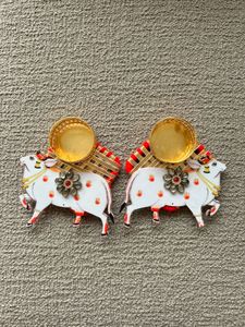 Kamdhenu Diya Holder Cow Decor Set