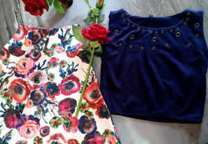 Price Drop⬇️Crop Top Long Skirt