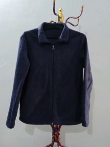 Navy Blue Zip-Up Jacket