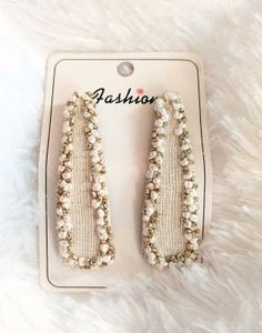 Hand embroidered Hair Clips