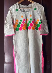 Shakumbhari Multicolor Thread Word Kurti