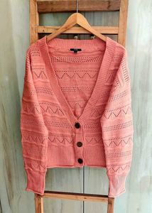 Peach Colour Designer Cardigan Size-40-42