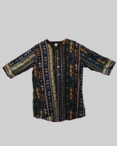 Trendy Multicolor Printed Short Kurta