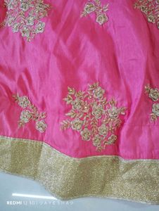 Pink &amp; Gold Anarkali Dress