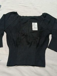 Black Knit Top