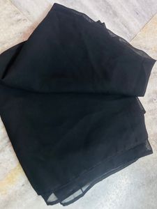 Pakistani Green Abaya With Black Georget Stole