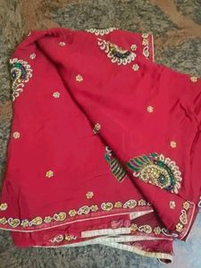 Heavy Red Saree