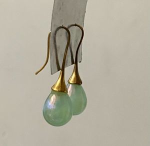 Pastel Green Drop Earrings