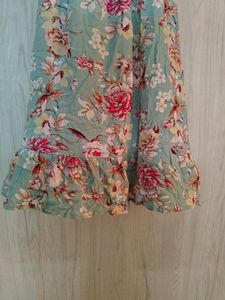 Beautiful Green Colour Spring Dress