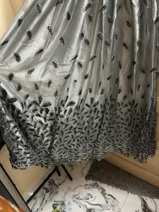 Silver Heavy Work Gown(Girls)