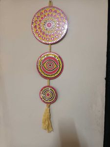 Pinkish Yellow Lippan Art