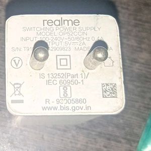 White USB Mobile Charger Realme