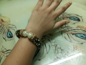 Pearl & Rhinestone Bangle