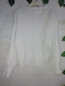 Cozy White Knit Sweater