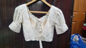 White Georgette Blouse