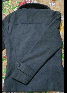 Elegant Grey Wool Coat