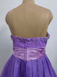Purple Embellished Party Dress