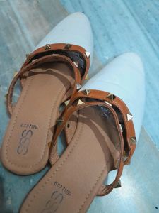 Street Style Store White Flats/Slippers