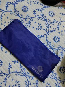 Blue Two-Tone Zipper Pouch