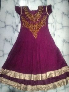 Elegant Purple Anarkali Kurta