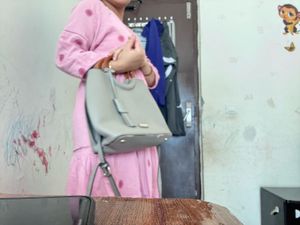 Elegant Grey Handbag