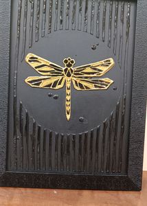 Modern Minimalistic Texture Wall Art- Dragonfly
