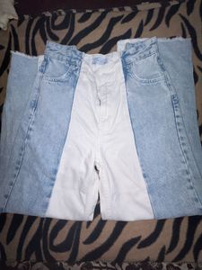 White Two Shaded Jeans