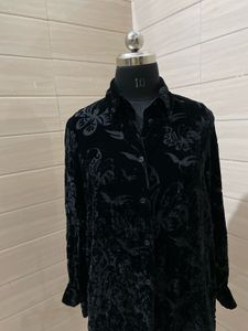 Imported Black Velvet Top