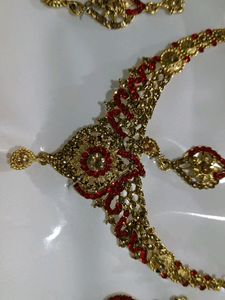 Necklace Red And Golden