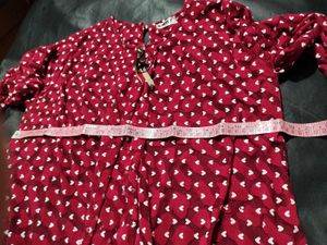 Red Heart Print Top❣️
