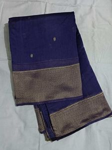 Elegant Deep Rich Purple &amp; Gold Saree