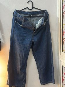 Wide High Cropped Jeans