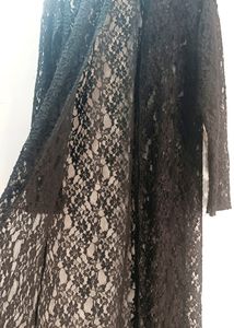 Shrug In Black Net Fabric